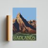 Badlands National Park South Dakota Vintage Style Travel Poster, WPA Vintage Travel Poster, Wall Decor Office