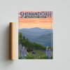 Shenandoah National Poster Decorative, WPA Vintage Style Travel Poster, Retro Travel Wall Decor Office, Paintings & Wall Art