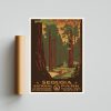 Sequoia National Park Vintage Poster, Sequoia & Kings Canyon Posters & Prints, National Park Art, Home Decor
