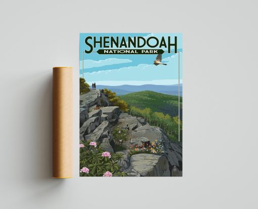 Shenandoah National Park Posters & Prints, WPA National Park Posters, Retro Travel Wall Decor Office