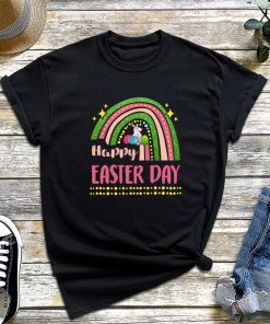 Happy Easter Day T-Shirt, Rainbow Green Glitter T-Shirt, Cute Easter Shirt, Easter Matching Tee