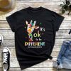 Autism Awareness Cute Giraffe Animal It's Ok To Be Different T-Shirt, Autism Awareness Gift, Autism Support