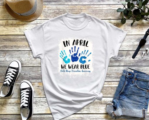 In April Blue Ribbon Child Abuse Prevention Awareness T-Shirt, Stop Child Abuse Shirt, Social Worker Shirt