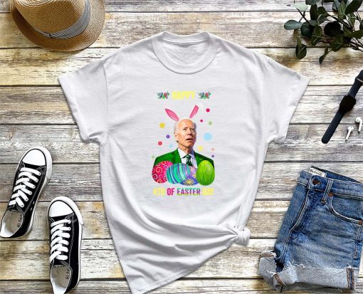 Happy 4th Of Easter Day T-Shirt, Joe Biden Easter Day Bunny Hat, Biden Confused Shirt, Funny Biden Easter Day Shirt