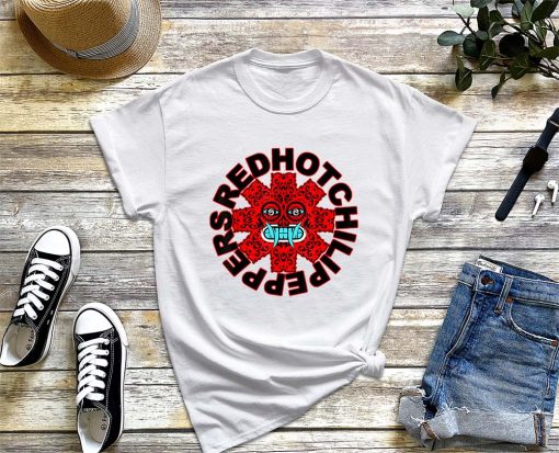 Red Hot Chili Peppers Distressed Logo Rock Official T-Shirt, American Rock Band