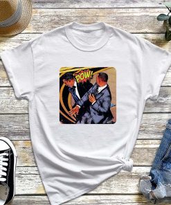 Will Smith Slapped Chris T-Shirt, POW Will Smith Slap Chris Rock Oscars 2022 Funny Meme Shirt, Fatality Funny Meme Shirt