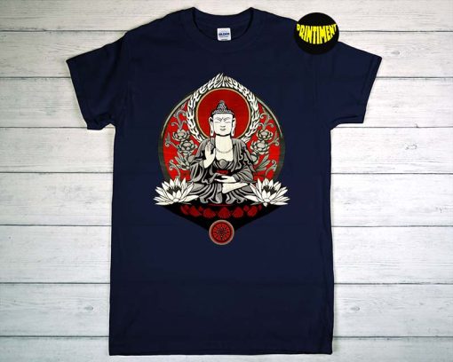 Gautama Buddha Meditation T-Shirt, Buddhism Meditation Yoga Shirt, Buddha Lover Shirt, Religious, Buddhist Tee, Pray Shirt