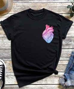 Heart T-Shirt, Anatomical Heart Shirt, Anatomy Shirt, Minimalist Heart Tee for Nurses & Doctors