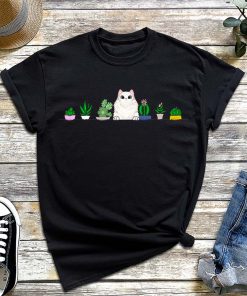 Cats & Plants Cat Mom T-Shirt, Plant Lady, Planting Gardening, Gardener T-Shirt, Crazy Cat Lady, Cat Lover Tee