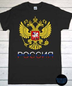 Double Headed Eagle UdSSR Russian Pride T-Shirt, Russia Eagle CCCP Shirt, Russia Flag Shirt, Gift for Russian Gift