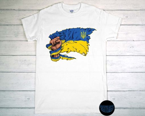 Ukraine Flag Symbol T-Shirt, Vintage Ukraine Shirt, Ukrainian Flag Pride, Support Ukraine, People Country Gift, Peace In Ukraine Unisex T-Shirt