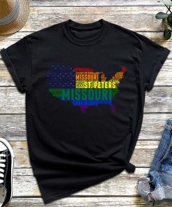 Missouri St. Peters Love Wins Equality LGBTQ Pride T-Shirt, Missouri Shirt, Missouri State Map & Flag Tee