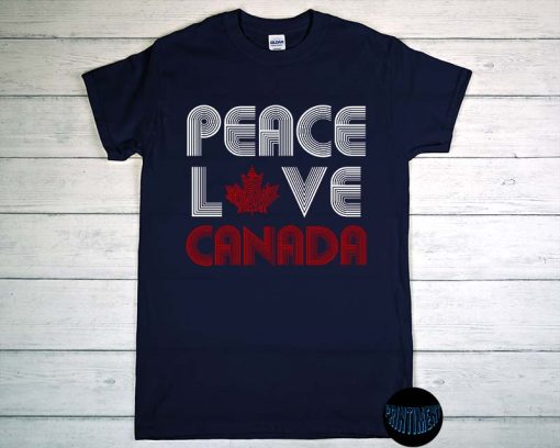 Peace Love Canada T-Shirt, Peace Love Unity Freedom for Canada Unisex T-Shirt, Proud Canadian Shirt, Happy Canada Day 2022