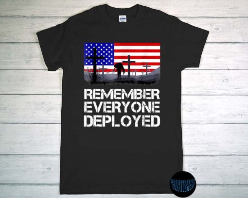 Remember Everyone Deployed T-Shirt, Memorial Day Shirt, American Flag, Veteran Shirt, RED Friday Tee