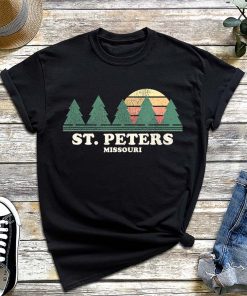 St. Peters MO Vintage Throwback Tee Retro 70s T-Shirt, Retro Sunset St. Peters Shirt