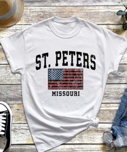 St. Peters Missouri T-Shirt, MO Vintage American Flag Sports Shirt, City Of Missouri Tee, St. Peters Gift