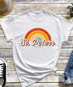 Retro St. Peters Missouri T-Shirt, MO Vintage Rainbow, St. Peters Missouri Tourist, St. Peters Hometown
