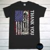 Thank You Patriotic T-Shirt, Memorial Day Shirt, 4th Of July US Flag Shirt, Vintage USA Flag, American Veteran Tee, Veteran Day Gift