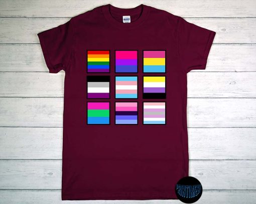 Transgender Rainbow T-Shirt, LGBT Flag, Gay Pride Month, Lesbian Shirt, Can't Think Straight Shirt, Gay Pride LGBTQ