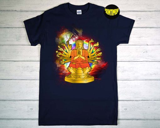 Happy Vesak Day T-Shirt, Padmapani, Buddha Purnima, Buddha Day Shirt, Buddha Amitabha, Buddhists Gift, Buddha with Many Arms Tee