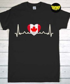 I Love Canada T-Shirt, Canadian Heart Flag Gift, Canada Shirt, I Am Canadian Unisex T-Shirt, Happy Canada Day Tee