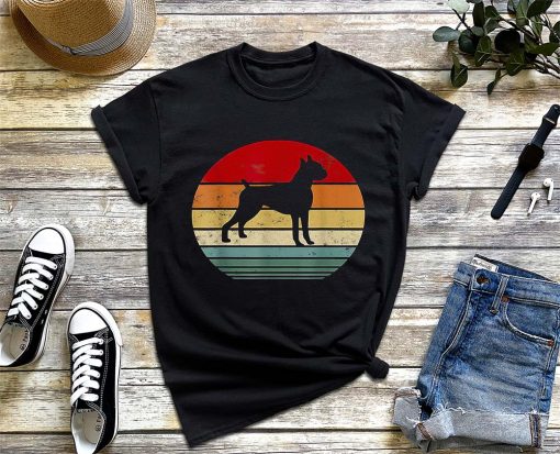 Retro Boxer T-Shirt, Distressed Vintage Boxer Dog Puppy Pet, Boxer Lover Shirt, Gift for Animal Lover Tee