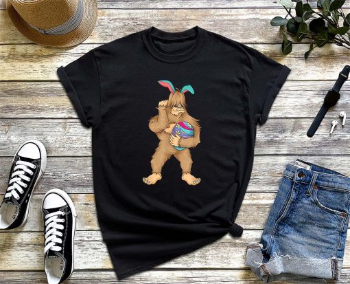 Funny Bigfoot Bunny Egg Hunt T-Shirt, Sasquatch Easter Eggs Shirt, Cool Easter Gift for Men & Women