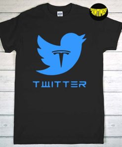 Tesla Elon Musk Twitter T-Shirt, Style Logo Twiter Shirt, Twitter Shirt, Tesla Logo Shirt, Gift for Fan
