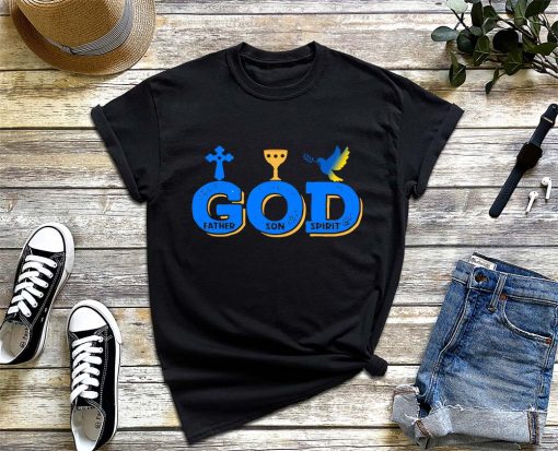Holy Trinity God Three Persons Father Son Holy Spirit T-Shirt, Great Gift Idea for Christian Men and Women