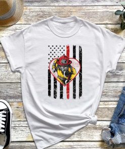 Fireman Axe Flag T-Shirt, Firefighter Hero Shirt, Proud Firefighter Hero, Gift for Firefighter