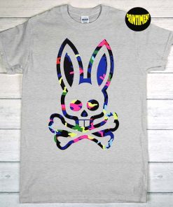 Psychedelic Bunny Psycho T-Shirt, Tie Dye Bunny Shirt, Rabbit Lovers Shirt , Funny Rabbit Tee, Bunny Vintage Tie Dye Shirt