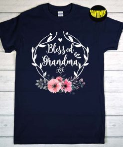 Blessed Grandma T-Shirt with Floral, Floral Great Grandmother Shirt, Personalized Grandma Shirt, Mom Life Tee, Grandma Gift