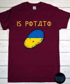 Is Potato Funny Joke Blue and Yellow Potato T-Shirt, Potato Ukraine National Flag Shirt, Is Potato - As Seen On Late Night Television