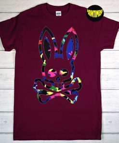 Psychedelic Bunny Psycho T-Shirt, Tie Dye Bunny Shirt, Rabbit Lovers Shirt , Funny Rabbit Tee, Bunny Vintage Tie Dye Shirt