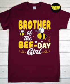 Brother of the Bee Day Girl T-Shirt, Party Matching Birthday Shirt, Bee Birthday Shirt, Bee Day Birthday Shirt