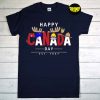 Happy Canada Pride Symbols with Canadian Maple Leaf T-Shirt, Canada Day Pullover, Canada Flag Shirt, Canadian Tee