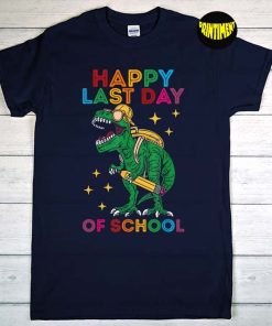 Happy Last Day Of School Kindergarten T-Shirt, Dinosaur Graduation Shirt, End of Year Shirt, School Counselor Gifts, Summer Break Tee