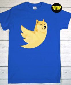 The New Twitter Logo Dogecoin Elon Musk T-Shirt, Twitter Social Media Shirt, Funny Twitter Shirt