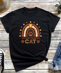 Life Is Better with a Cat T-Shirt, Cat Lover Shirt, Cute Cat Shirt, Pet Lover Shirt, Funny Cat Shirt