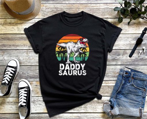 Daddysaurus T-Shirt, Daddy Dinosaur Shirt, Family Matching Shirt, Funny Papa Saurus Shirt, Dino Gift for Dad