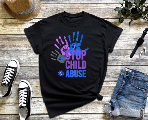 Stop Child Abuse T-Shirt, Child Abuse Prevention, Child Abuse Awareness Hand Shirt, Awareness Month Gift