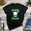 Garden Gangster T-Shirt, Gardener Skull Shirt, Garden Crossbones Shirt, Gardening Cotton Badge Shirt