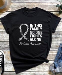 Parkinson Awareness Gray Ribbon T-Shirt, Parkinsons Awareness Shirt, Support Squad Gift, Funny Parkinson's Shirt