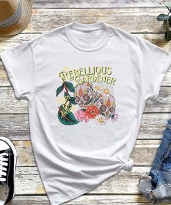 Rebellious Gardener Skull Rain or Shine T-Shirt, Plant Lover Shirt, Flower Shirt, Funny Gardening Shirt