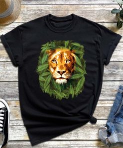 Lion Marijuana Leaves T-Shirt, Weed Smoke Shirt, Happy 420 Day, Smoking Cannabis, Cannabis Lover