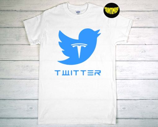 Tesla Elon Musk Twitter T-Shirt, Style Logo Twiter Shirt, Twitter Shirt, Tesla Logo Shirt, Gift for Fan