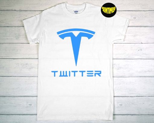 Tesla Elon Musk Twitter T-Shirt, Tesla Twitter Shirt, Gift for Tesla Lover Elon Musk Tesla Shirt