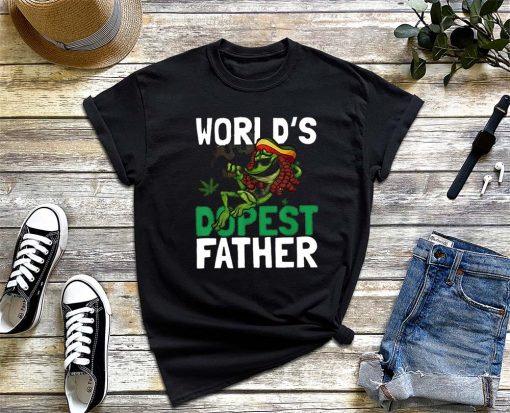 World's Dopest Dad T-Shirt, Funny Father's Day Gift, Smoking Shirt, Weed Tee, Soil Cannabis, Weed Lover Shirt