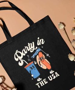 Party In The USA - 4th Of July Tote Bag for Hotdog Lover, Patriotic Bag, American, Independence Day, Unique Tote Bag