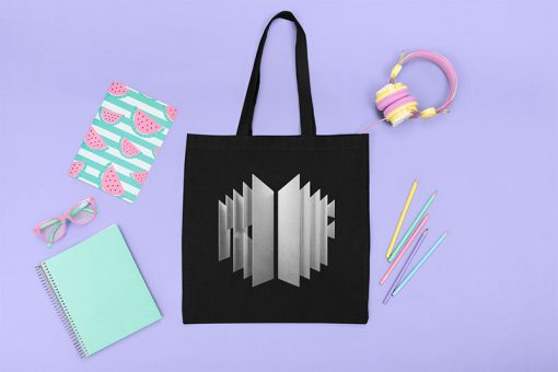 BTS Logo Tote Bag, BTS Inspired Bag, BTS Comeback, Bangtan Boys, BTS Army Fan Gift, BTS June 2022 Tote Bag